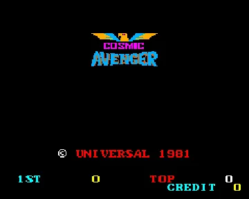 Cosmic Avenger screen shot title